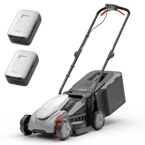 Litheli 40V Cordless Electric Lawn Mower, 14-Inch, Brushless Motor, 5-Position Height Adjustment, with 2 x 5.0Ah Battery, for Lawns & Gardens