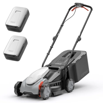 Litheli 40V Cordless Electric Lawn Mower, 14-Inch, Brushless Motor, 5-Position Height Adjustment, with 2 x 5.0Ah Battery, for Lawns & Gardens