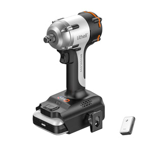 Litheli V20 Cordless Impact Wrench，1/2" Brushless Impact Drill with 332ft-lbs(450Nm) Max Torque,LED Light for Dark Environment, 2.5Ah Battery Power Impact Driver for Home Car Tires Mower