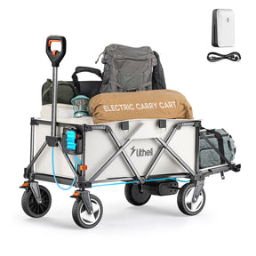 Litheli Electric Utility Wagon, Electric Drive, 200L, 8 Inch All Terrain Wheel, Foldable Wagon, With 4.0 Ah Battery, For Camping/Gardening/Shopping