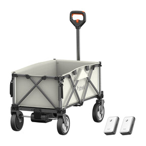 Litheli Electric Foldable Utility Camping Wagon with 2 Batteries