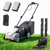 Litheli 40V Cordless Electric Lawn Mower, 16-Inch, Brushless Motor, 5-Position Height Adjustment, with 2 x 5.0Ah Battery and Charger, for Lawns & Gardens