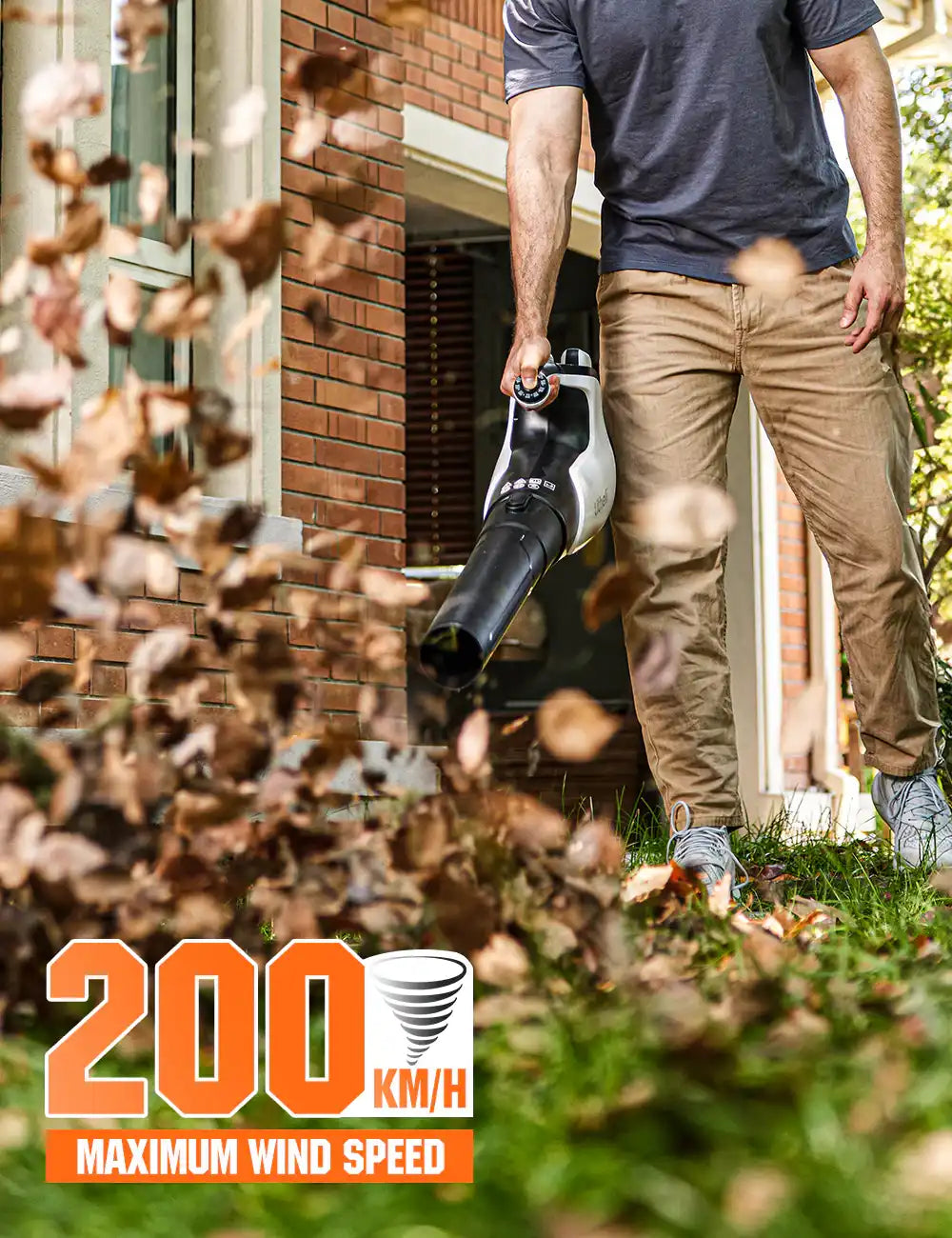 Litheli 2x20V 560CFM Brushless Leaf Blower, U20 Series Electric Leaf Blowers Battery Powered for Blowing Leaf, Dust, Snow, Debris, with 4.0Ah Portable Battery Included