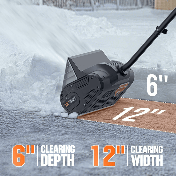 U20 20V 12" Brushless Cordless Snow Shovel | Includes 1x4.0Ah Battery | 9.3lbs, 20ft Snow Throw