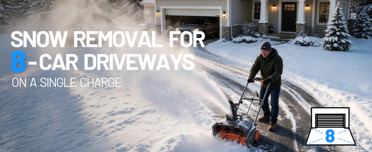 【Pre-Order】Litheli 20" Cordless Snow Blower, 20-Inch Brushless Snow Thrower with LED Lights, 180° Adjustable Chute & Foldable Handle
