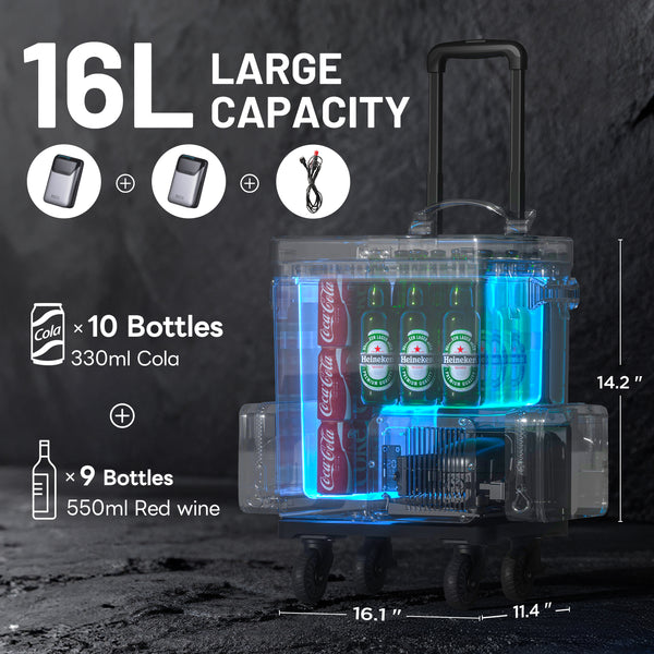 Litheli FrozenPack: The First Backpack Car Fridge | Includes 2 x 4.0Ah Ultra Batteries | 20L/21QT