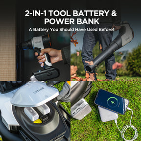 Litheli 2.0Ah*2 20V 2-in-1 Tool Battery & Power Bank