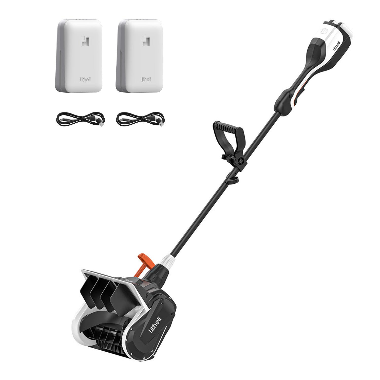 U20 2x20V 13" Brushless Cordless Snow Shovel | Includes 2x4.0Ah Batteries | 16.18lbs, 20 ft Snow Throw, Clears up to 6-car Driveways
