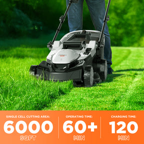 U20 18-Inch Brushless Lawn Mower | Includes 2 x 4.0Ah & 2 x 4.0Ah SE Batteries |  Effortlessly Tackle Lawns up to 6000 Sq. Ft.