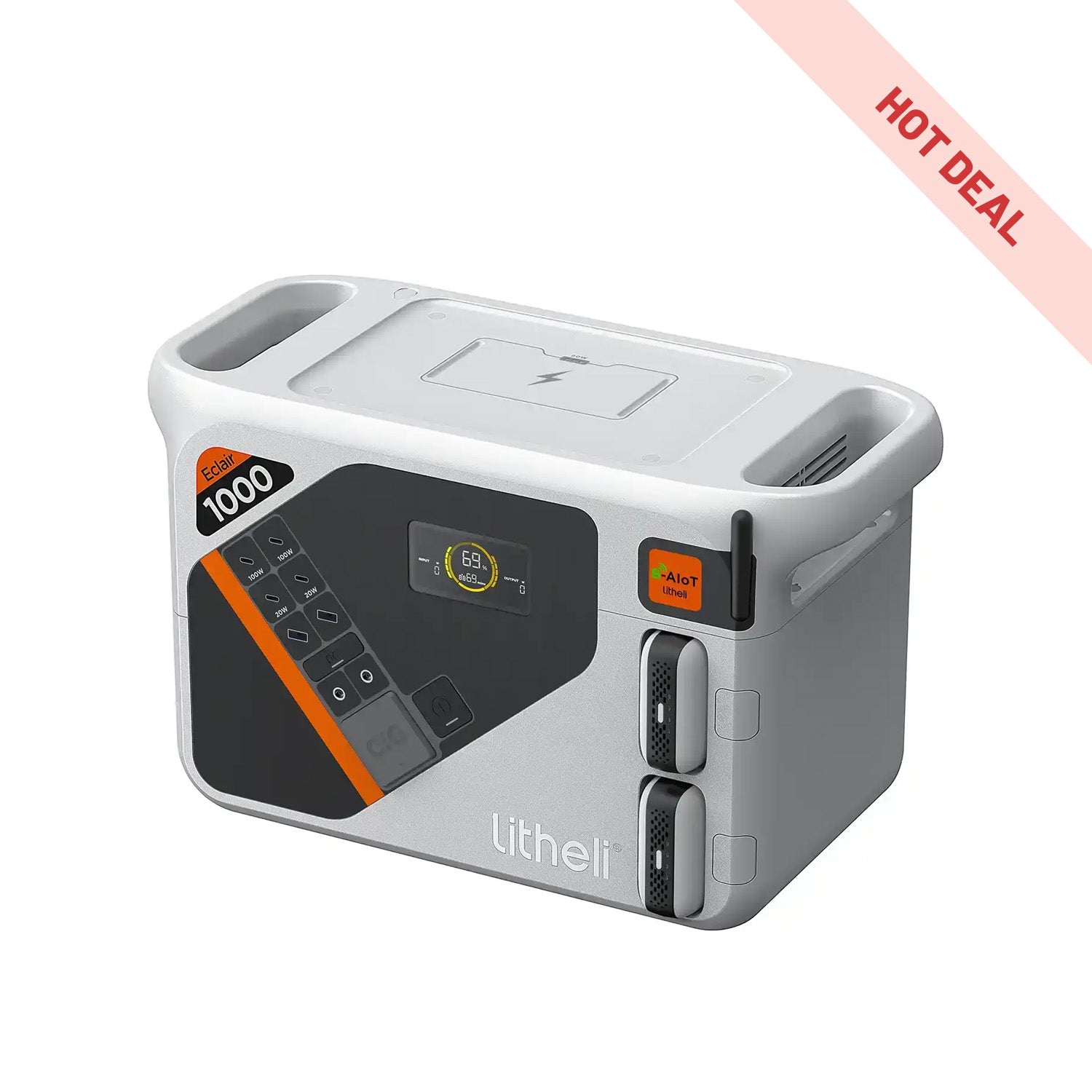 Litheli B1000 Portable Power Station with Solar Panel | 1800W 1069Wh