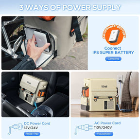 Litheli FrozenPack: The First Backpack Car Fridge|Includes 2 x 4.0Ah  Batteries options