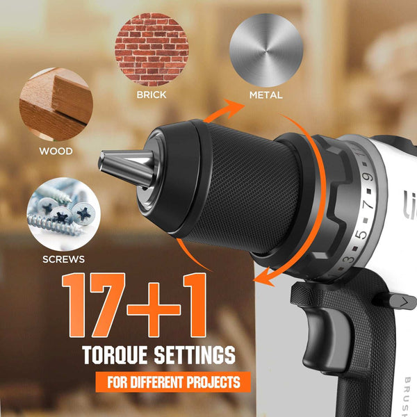 Upgraded brushless motor drill with smart algorithm system for efficient energy conversion and extended runtime