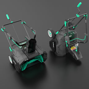 Litheli 40V Battery Powered Cordless Snow Blower, 20'' Electric Snow Thrower with Wheels, LED Lights, 180° Chute, Powerful Snow Removal Kit with 4.0Ah Battery and Fast Charger