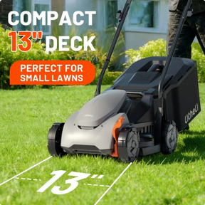 Litheli 20V Cordless Electric Lawn Mower, 13-Inch, Brushless Motor, 5-Position Height Adjustment, with 5.0Ah Battery, for Lawns & Gardens