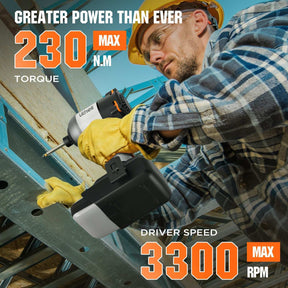 Litheli U20 20V Brushless Impact Driver & 1/2" Drill Driver Kit | with 2.0Ah SE Battery, 54PC Driver Bits, 9PC Nut Drivers & Tool Bag