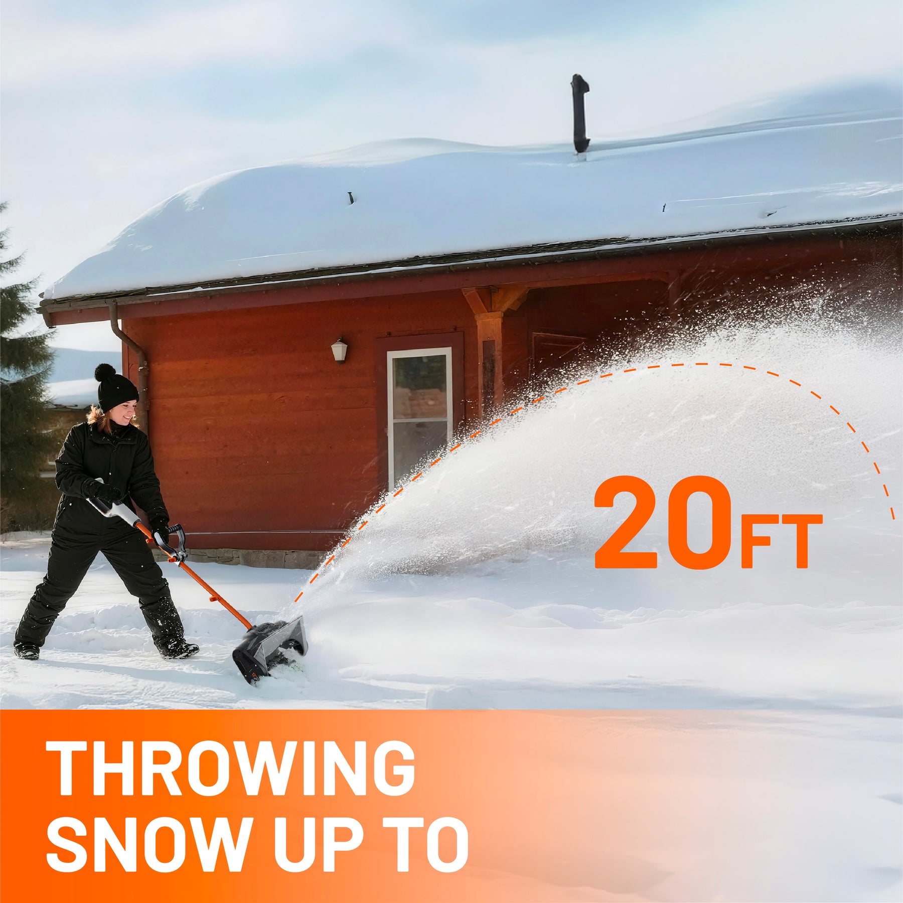 Litheli 20V Cordless Snow Shovel, 13-inch Battery Powered Snow Thrower, with Auxiliary Handle and 4.0Ah+2.0Ah Portable Battery
