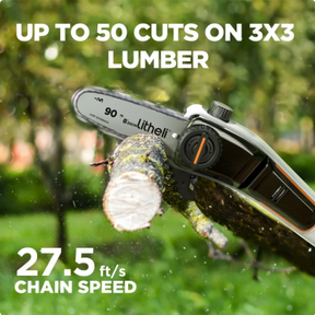Litheli U20 Pole Saw for Tree Trimming, 8'' Electric Cordless Pole Saws, 27.5ft/s Cutting Speed with 2.5Ah Battery for Branch Cutting, Trimming, Pruning