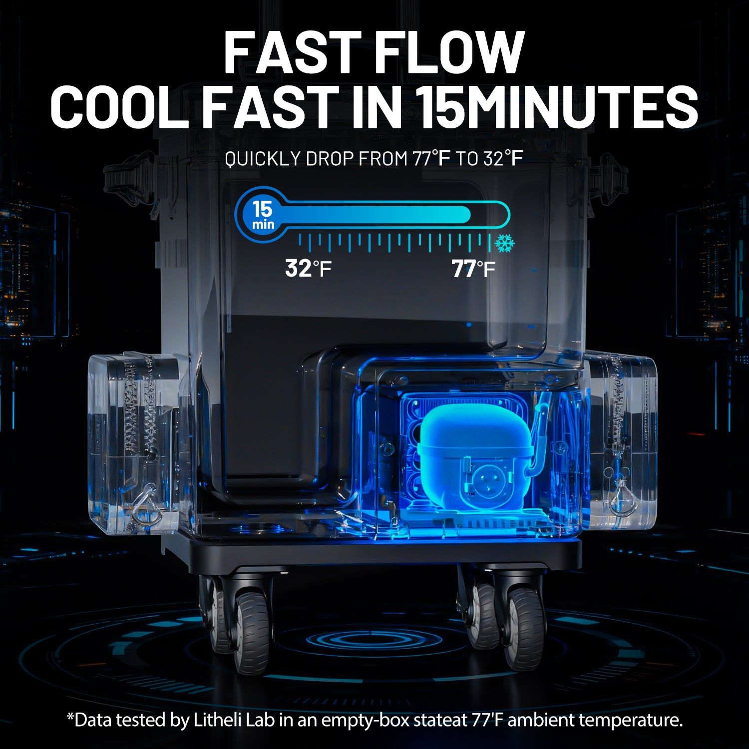 Litheli FrozenPack: The First Backpack Car Fridge | Includes 2 x 4.0Ah Batteries | 20L/21QT
