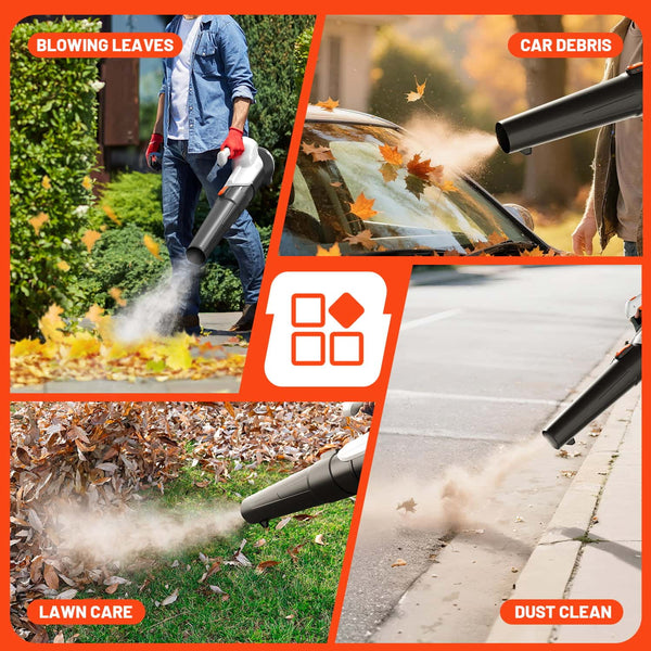 Ergonomic design cordless blower for comfortable DIY garden maintenance
