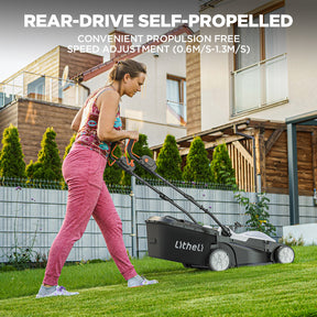 U20 18-Inch Self-Propel Brushless Lawn Mower | Includes 2x 4.0Ah Batteries | Effortlessly Tackle Lawns up to 3000 Sq. Ft.