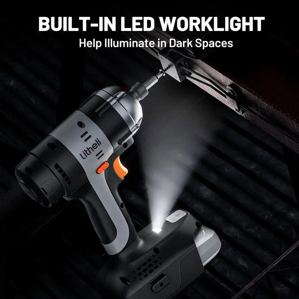 Litheli U20 cordless impact driver compact body – perfect for tight spaces and precise tasks