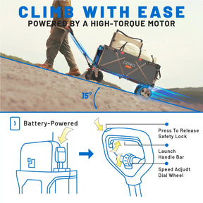 Litheli V140i SE Grey : The Ultimate Electric Camping Wagon|With 1 × 4.0Ah SE Battery