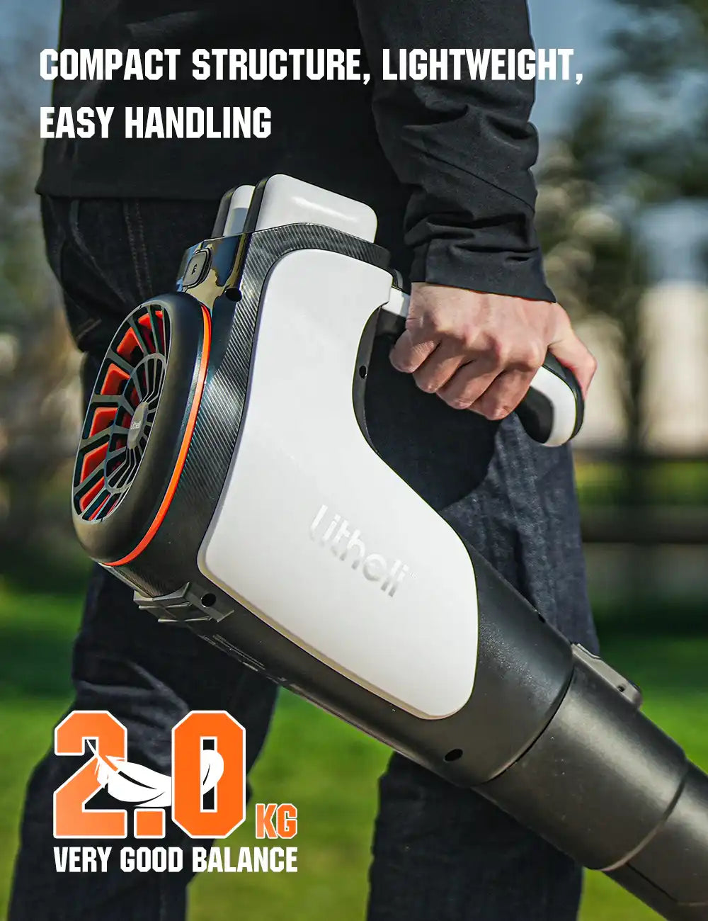 Litheli 2x20V 560CFM Brushless Leaf Blower, U20 Series Electric Leaf Blowers Battery Powered for Blowing Leaf, Dust, Snow, Debris, with 4.0Ah Portable Battery Included
