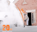 U20 20V 12" Brushless Cordless Snow Shovel | Includes 1x4.0Ah Battery | 9.3lbs, 20ft Snow Throw