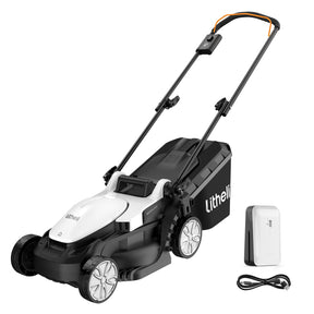 Litheli Cordless Lawn Mower 13 Inch, 5 Heights Adjustment, U20 Series 20V Electric Lawn Mowers for Garden With Brushless Motor, with 4.0Ah Portable Battery