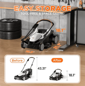 Litheli Brushless Lawn Mower, 40V 21" Cordless Lawn Mower, with 2*8.0Ah Battery&Dual Charger Included