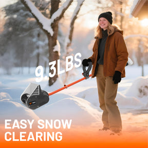 Litheli Cordless Snow Shovel, 20V 12" Battery Powered Snow Thrower, Battery Snow Blower with Auxiliary Handle, with 4.0Ah+2.0Ah Li-ion Battery