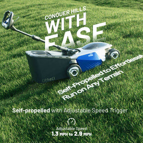 Litheli Cordless Lawn Mower, 40V(2*20V) Electric Lawn Mowers, 18 Inch Brushless Mower, 6-Adjustable Height, Self-propelled, With 2*4.0Ah Battery and Rapid Charge, for Garden/Yard/Farm