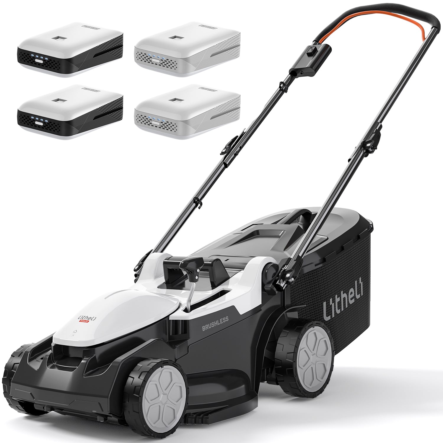 U20 16-Inch Brushless Lawn Mower | Includes 2 x 4.0Ah & 2 x 4.0Ah SE Batteries | Effortlessly Tackle Lawns up to 5400 Sq. Ft.