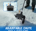 U20 2×20V 13" Brushless Cordless Snow Shovel | Includes 2×4.0Ah SE Batteries | 16.18lbs, 20 ft Snow Throw, Clears up to 6-car Driveways