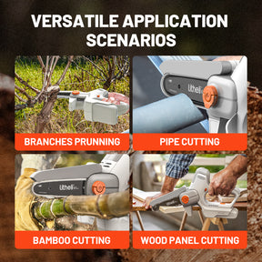 Litheli 6-Inch Cordless Mini Chainsaw|with 2.0Ah Battery Options