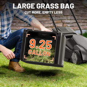 Litheli 20V Cordless Electric Lawn Mower, 14-Inch, Brushless Motor, 5-Position Height Adjustment, with 5.0Ah Battery, for Lawns & Gardens