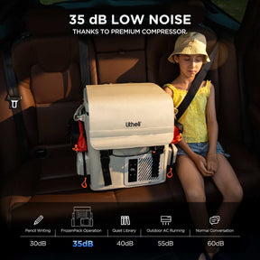 Litheli FrozenPack: The First Backpack Car Fridge|Includes 2 x 4.0Ah  Batteries options