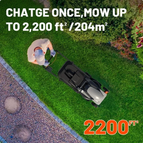 Litheli 20V Cordless Electric Lawn Mower, 13-Inch, Brushless Motor, 5-Position Height Adjustment, with 5.0Ah Battery, for Lawns & Gardens