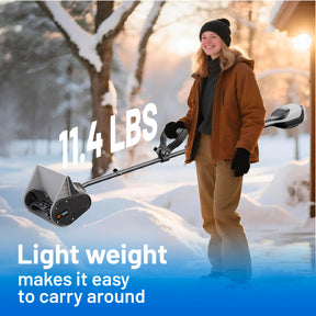 Litheli U20 Cordless Snow Shovel, 2*20V 12" Battery Powered Snow Thrower, Battery Snow Blower with Brushless Motor + 2*4.0Ah Portable Battery