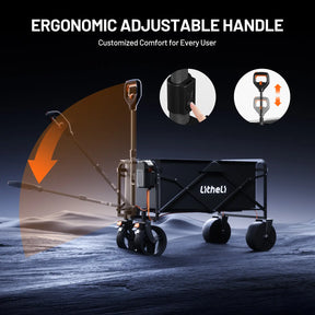 Litheli V100 Black : Electric Collapsible Folding Outdoor Utility Wagon
