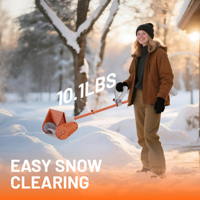 Litheli 20V Cordless Snow Shovel, 13-inch Battery Powered Snow Thrower, with Auxiliary Handle and 4.0Ah Battery, Easy Snow Removal Tool for Driveways, Sidewalks, Patios and Decks
