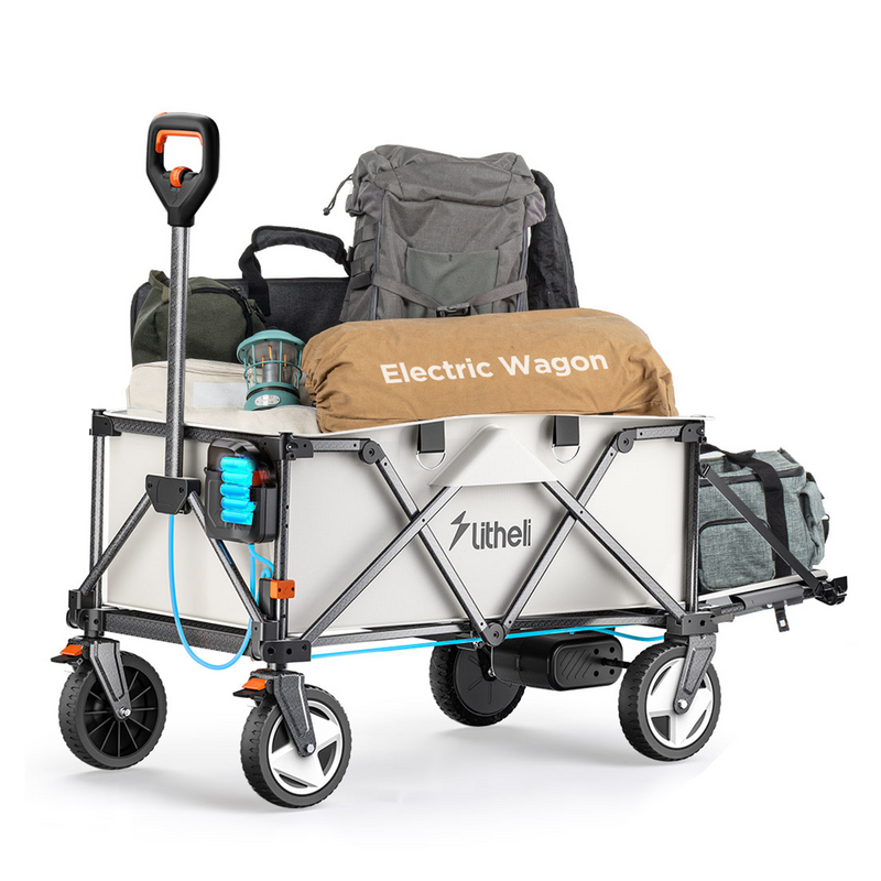 Litheli Electric Foldable Utility Camping Wagon with Power Bank(Tool Only)