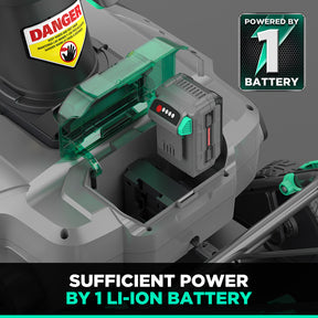 Litheli 40V Battery Powered Cordless Snow Blower, 20'' Electric Snow Thrower with Wheels, LED Lights, 180° Chute, Powerful Snow Removal Kit with 4.0Ah Battery and Fast Charger