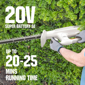 Litheli 20V 16'' Cordless Electric Hedge Trimmer, With 2.5Ah Portable Battery, for Bush & Shrub Cutting, Trimming, Pruning