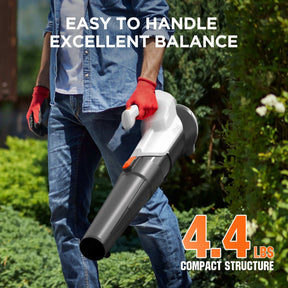 Litheli 20V Cordless Leaf Blower 85 MPH 2-Speed Turbine Electric Blowing Leaf for Lawn Care, Patio, Dust, Leaves, with 2.5Ah Portable Battery