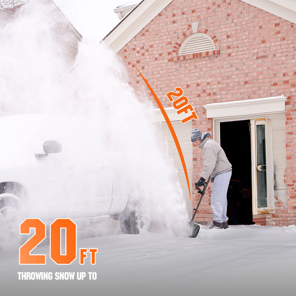 12" Brushless Cordless 20V Electric Snow Shovel With 4.0Ah Battery