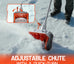 U20 2x20V 14" Brushless Cordless Snow Shovel | Includes 2×4.0Ah Batteries | 30min Runtime, 20ft Snow Throw
