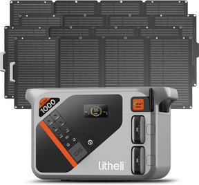 Litheli B1000 Portable Power Station with solar panel| 1069Wh 921Wh