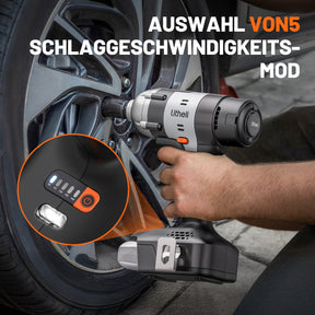 Litheli 20V Cordless Impact Wrench, 1/2" Impact Drill with 400N.m Max Torque, LED Light for Dark Environment, 2.0Ah Battery Power Impact driver for Home Car Tires Mower
