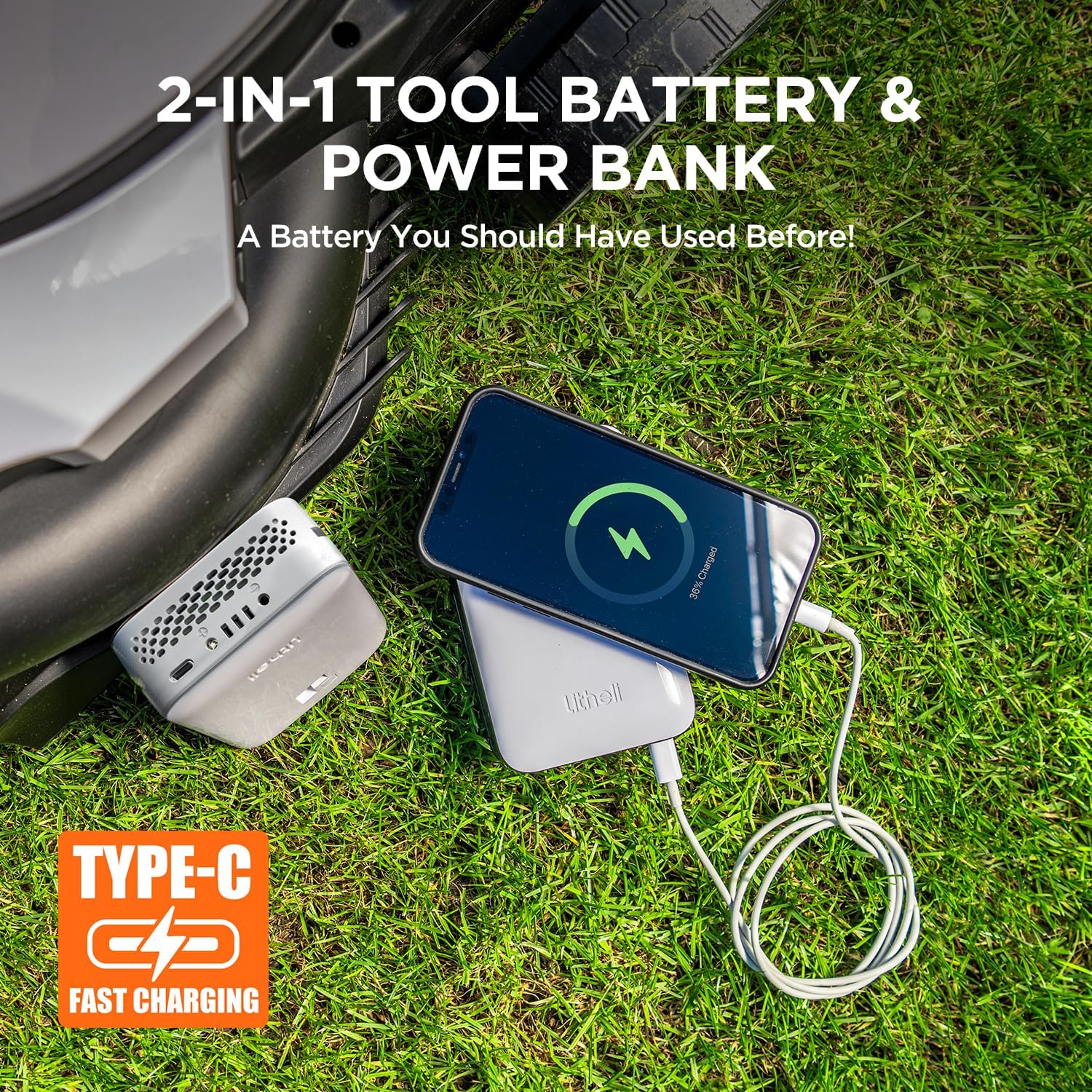 Litheli 6" Portable Cordless Chainsaw powered by a 2.5Ah Battery, 20V Mini Chainsaw with Automatic Chain Lubrication, Double Safety Clasp, Suitable for Branches, Yards, Home and Garden